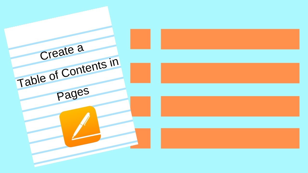 Adding A Table Of Contents In Pages Youtube