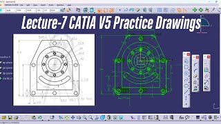 Tutorial-7 Sketcher practice drawings | Drawing dimension &amp; constraint  | CATIA V5 in Hindi