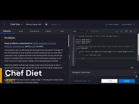 CodeChef Chef Diet Solution || #coding #codechef #codechefsolution #DIET #dsa #Day13