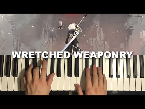 Nier Automata - Wretched Weaponry (Piano Tutorial Lesson) | 愚カシイ兵器:乙:甲