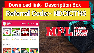 MPL Pro Referral Code 2021 |MPL Referral Code | MPL Refer code |MPL Pro refer code |MPL refer today