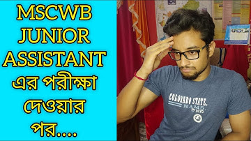 MSCWB Junior Assistant Exam Review ।। Current Scenario of Govt Job।।Aspirant INDRA