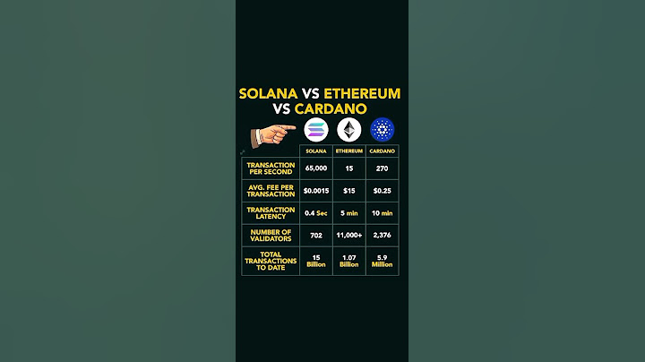 #Solana Vs #Ethereum Vs #Cardano 🔥🔥