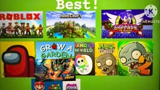 My best to worst games list v2