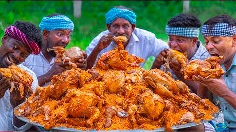 Village Style Chicken Biryani | Whole Chicken Cooking & Eating Show