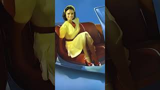 1950s Pin-Up Girl Leaving From a Car 1950s Pin-Up Girl Leaving From a Car