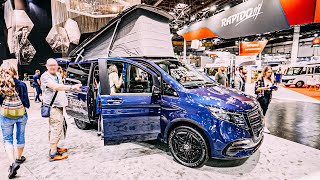 NEW MERCEDES V-CLASS MARCO POLO 2024 REVIEW at Caravan Salon Düsseldorf 2023 Resimi