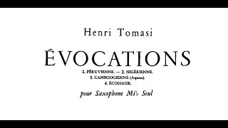 Evocations pour Alto Saxophone Solo by Henri Tomasi (1901 - 1971)