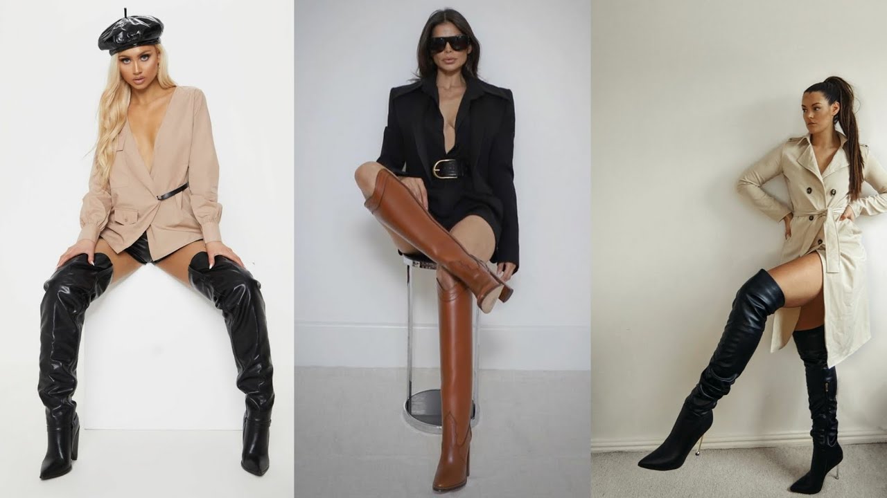 “Luxury Leather Long High Heel Boots | Timeless Elegance”
