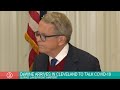 WATCH | Governor DeWine arrives in Cleveland to talk COVID concerns