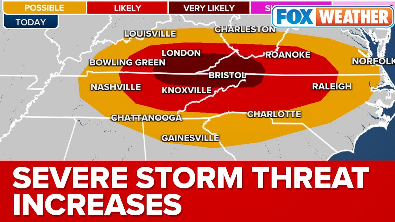 Severe Storms With Hail, Damaging Winds, Tornadoes Possible For ...