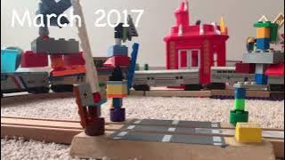 Railroad Crossing LEGO Amtrak & CSX With Wooden Railway New History