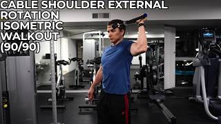 Cable Shoulder External Rotation Isometric Walkout (90/90)
