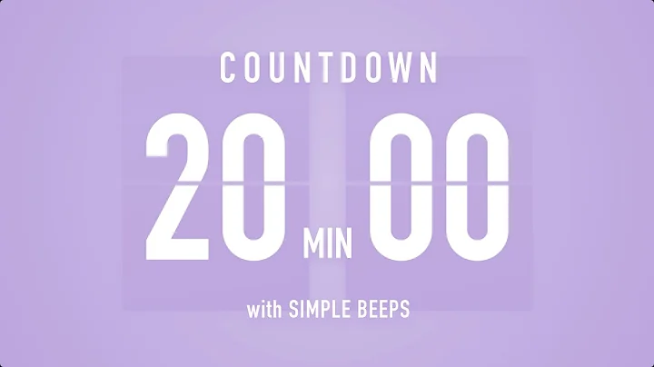 20 Minute Countdown Timer ⏳ Flip Clock with Bell Alerts 💜🔔