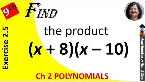 Use suitable identities to find the following products (x+8)(x-10) | class 9 maths chapter 2