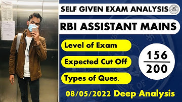 🔥RBI Assistant Mains "SELF Given Exam Analysis" | 08 May 2022 | Banking Prep