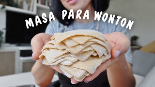 Cómo hacer Masa para Wonton (con y sin huevo) | SoYui