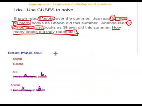 Solving Multi Step Word Problems Tutorial #2