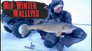 Ice Fishing For Walleyes Midwinter - How To Find and Catch Them