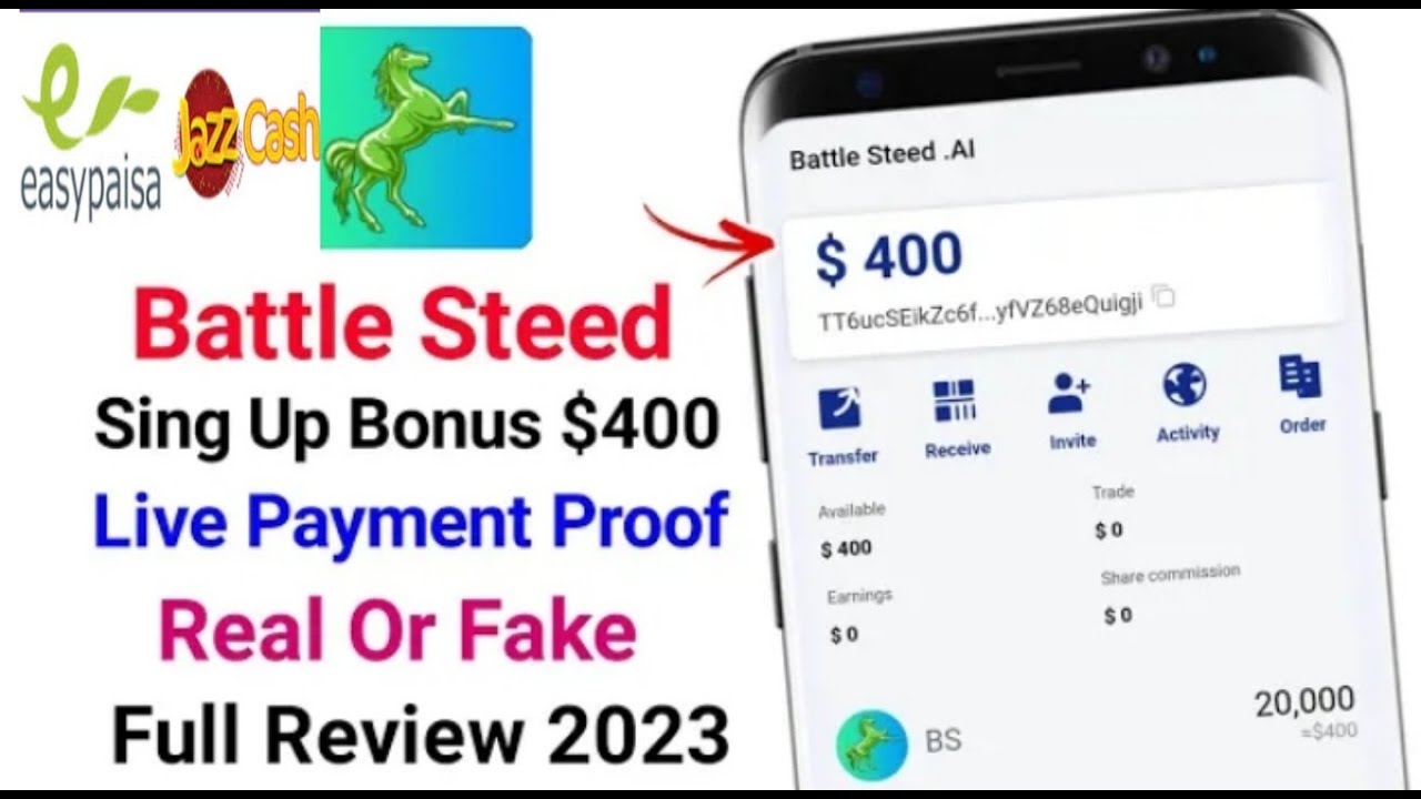 Battle Steed New online earning App Sing Up Bonus 400 Free Battle