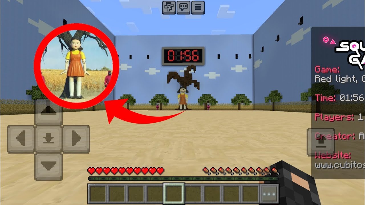Red Lightds Minecraft I Found Squid Game (Red Light Green Light) Map In Minecraft PE | Red ...
