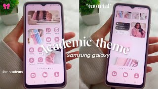 how to make your phone aesthetic | academic theme| soft theme 🎀 | Samsung galaxy aesthetic a13 screenshot 2