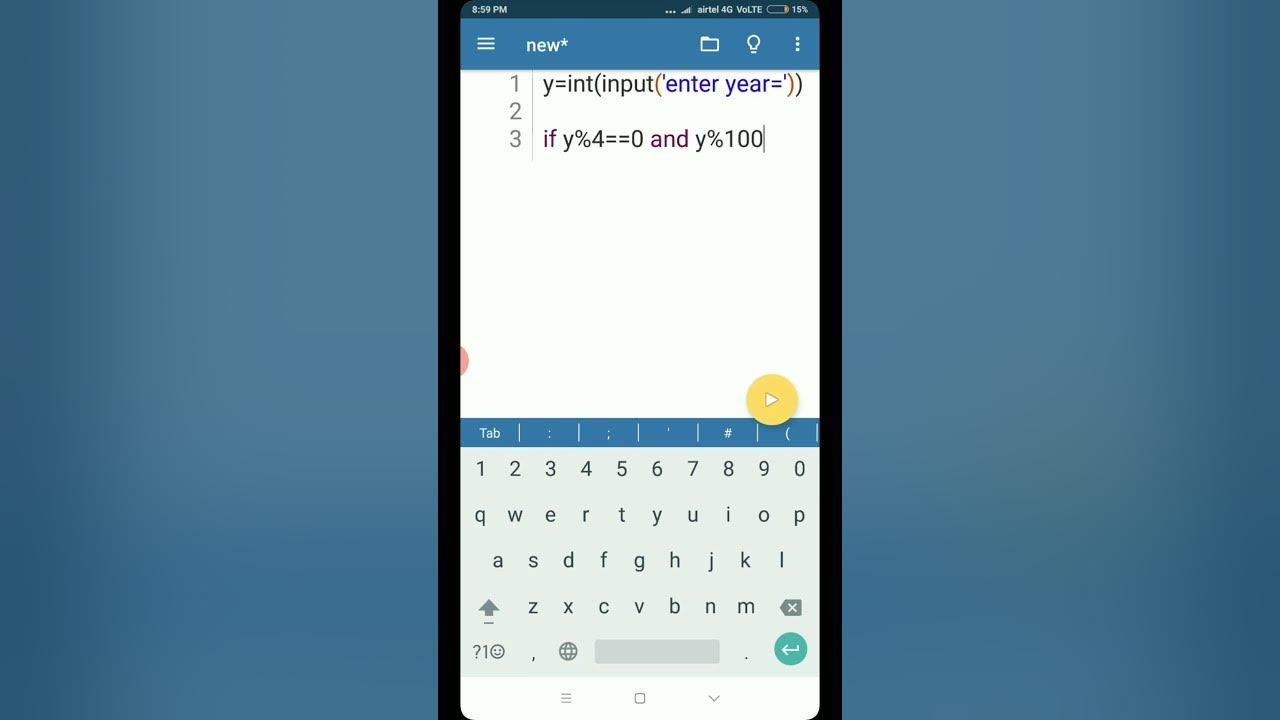 How to Check If Year is Leap or Not in Python | #Shorts - YouTube