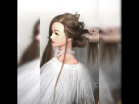 Tạo kiểu tóc Âu, búi thấp |hairstyle |wedding hairstyle
