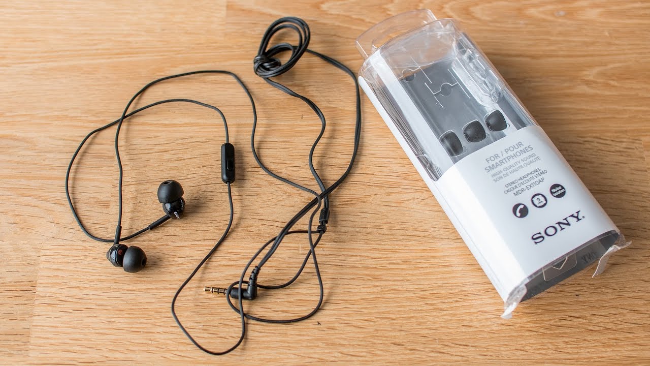 Sony MDR-EX110AP Schwarz in-Ear Kopfhörer Mit IN Line Mikrofon für Smartphones 