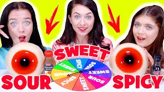 ASMR Sweet vs Spicy vs Sour Jelly Food Challenge | Mukbang By LiLibu