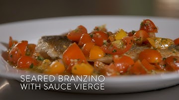 SEARED BRANZINO WITH SAUCE VIERGE RECIPE FROM LUDO LEFEBVRE - THE MIND OF A CHEF POWERED BY BREVILLE