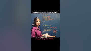 Static data members and member function in c++ #cpp #staticmember #oops #prishu #happycoding