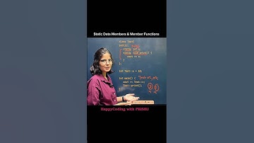 Static data members and member function in c++ #cpp #staticmember #oops #prishu #happycoding