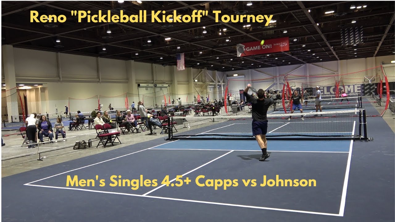 Reno "Pickleball Kickoff" Tournament Men's Singles 4.5+ Capps vs Johnson YouTube