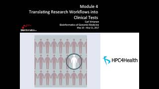Translating Research Workflows into Clinical Tests