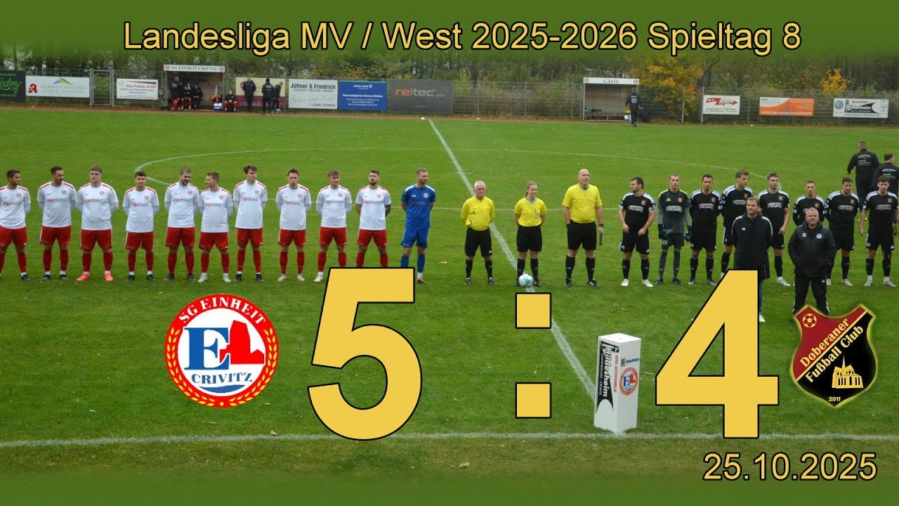 SG Einheit Crivitz vs. Doberaner FC  LL West MV 2025-26