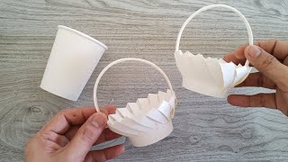 AMAZING DIY BASKET FROM PAPER CUP | VERY EASY | Perfect for Wedding Giveaways | Paper Craft Ideas