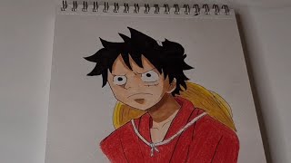 كيفية رسم لوفي من انمي ون بيس - drawing luffy anime one piece - خطوة بخطوة