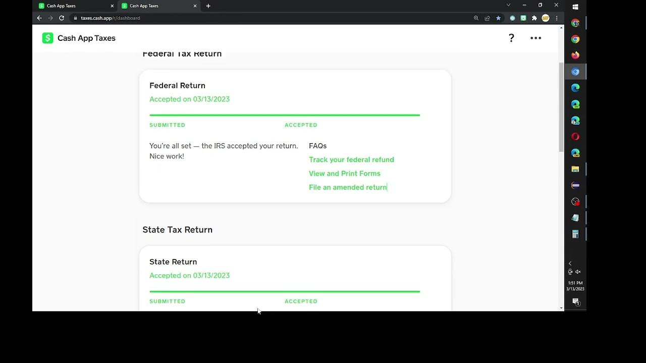 Cash app taxes after submitting taxes how long it took to go from