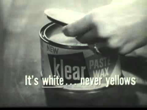 Vintage Old 1950 S Sc Johnson Johnsons Klear Paste Wax Commercial