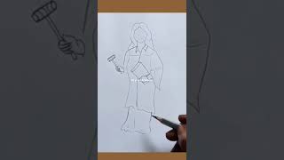 How to draw a girl advocate #shorts #short #viral
