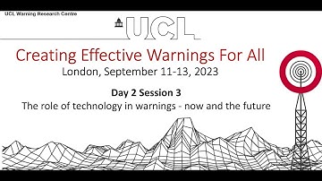The role of technology in warnings – now and the future