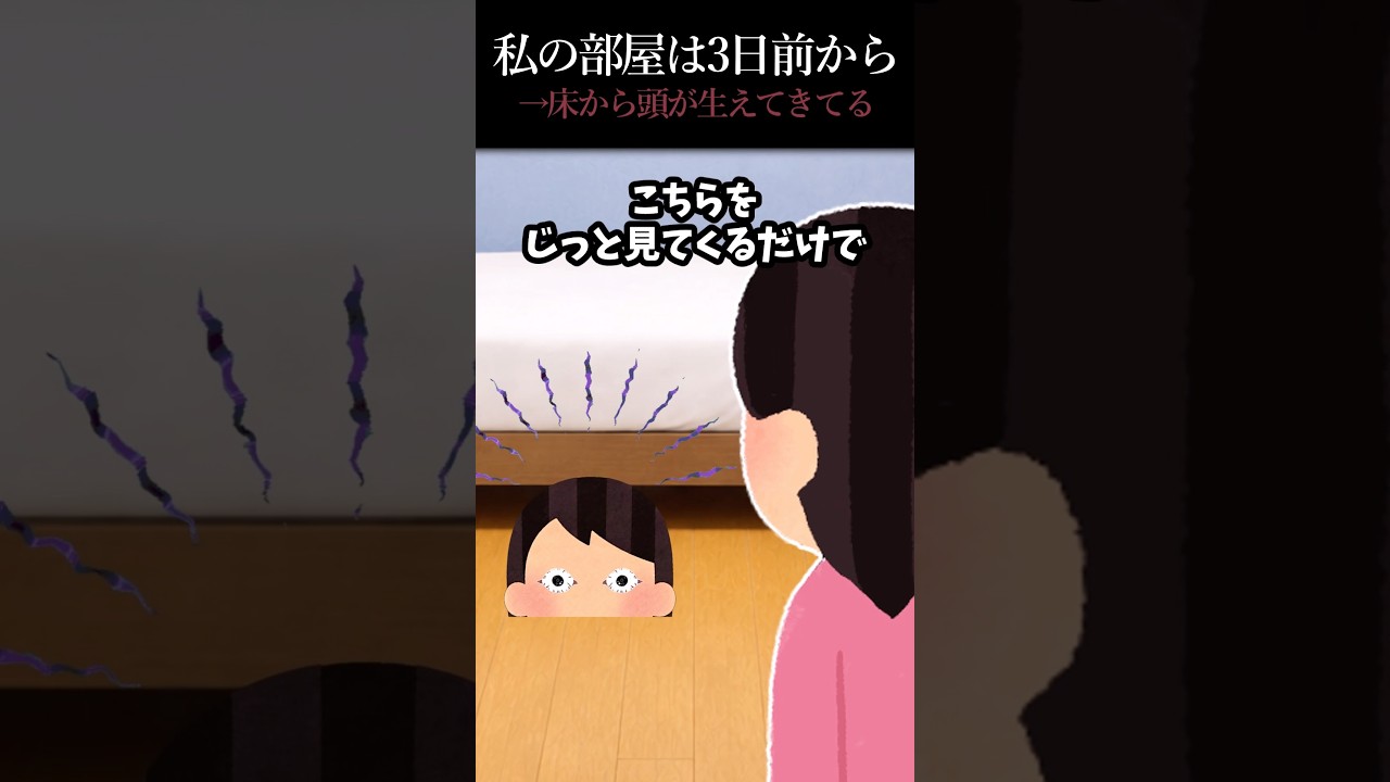 私の部屋は3日前から→床から頭が生えてきてる