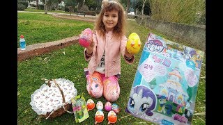 PARKTA SÜRPRİZ BULMACA CHALLENGE, BARBİE, KİNDER JOY, POLLY, MY LİTTLE PONY