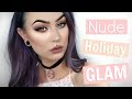 Nude Holiday Glam Makeup Tutorial | Evelina Forsell