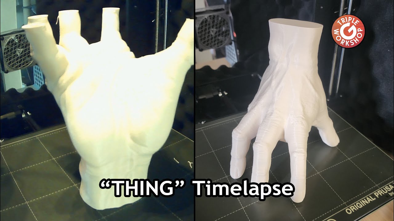 Thing Hand from Addams Family - 3D Printing Timelapse 