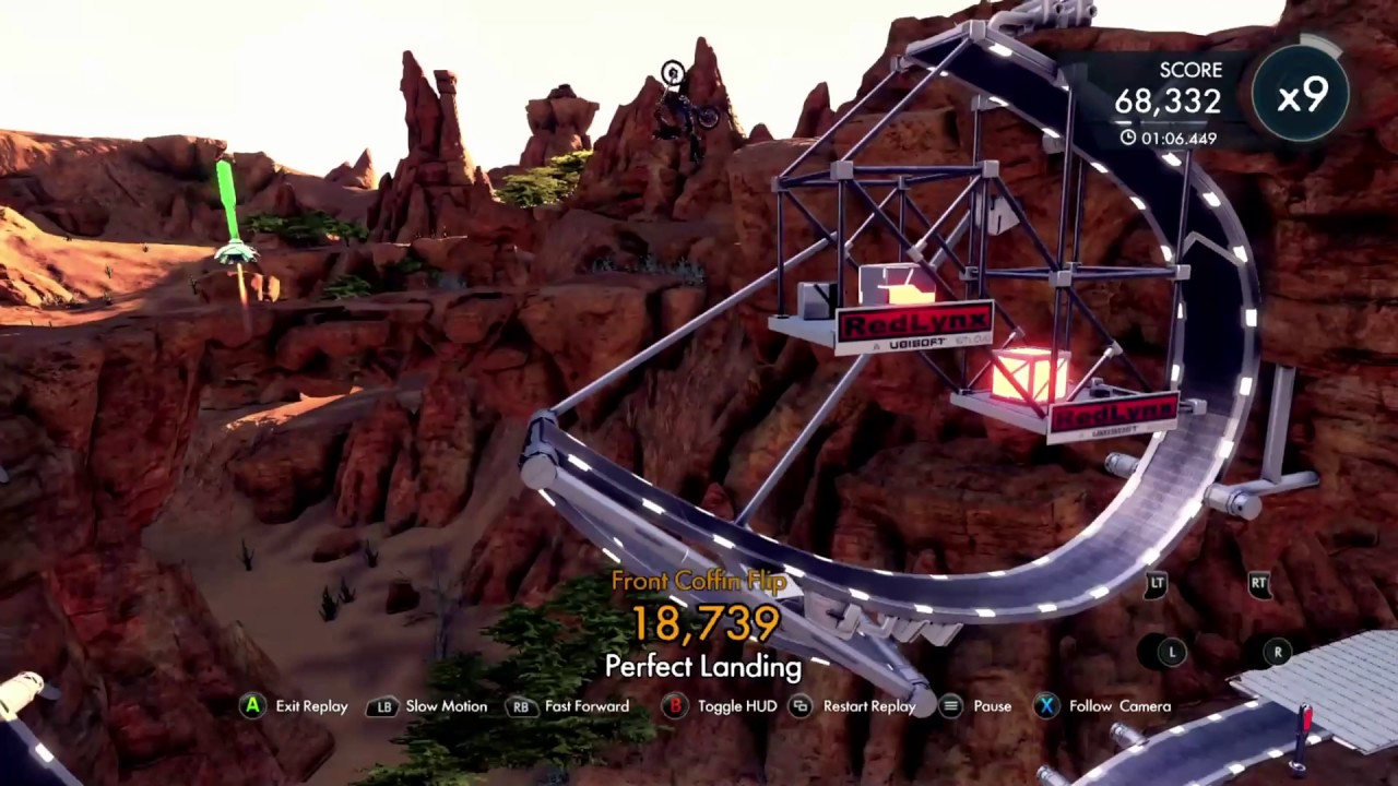 Trials Fusion RedLynx Rampage #1 on Leaderboards Platinum Medal controller movement Cactus Challenge