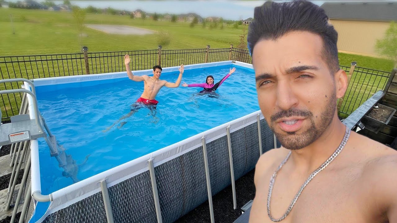 WE BUILT A GIANT POOL IN OUR BACKYARD - YouTube