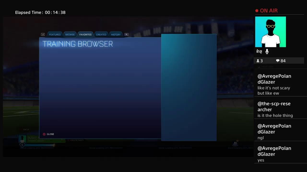 Just chatting while training in Rocket League