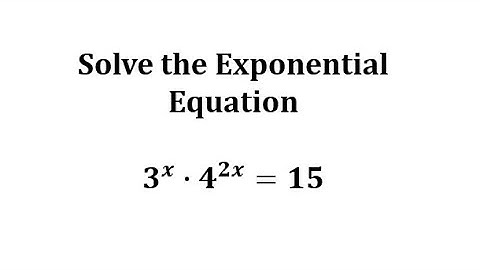 Solve an Exponential Equation with Different Bases